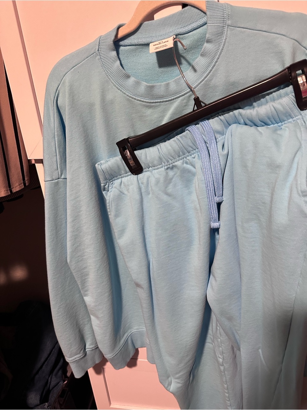2 piece set Year of Ours Blue Matching Sweatshirt & Jogger Set Size M/L